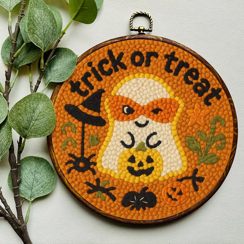 Naughty Ghost Punch Needle Kit - Creative Holiday Handicraft | Personalized Halloween Decor - image 5