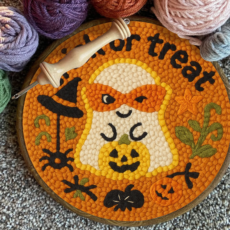 Naughty Ghost Punch Needle Kit - Creative Holiday Handicraft | Personalized Halloween Decor - image 8