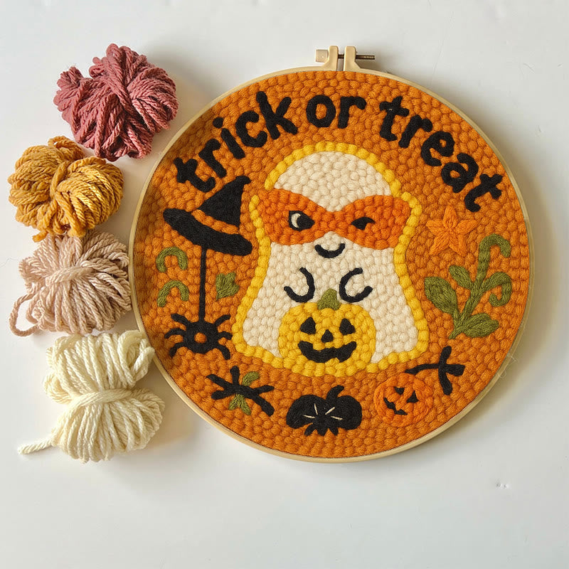Naughty Ghost Punch Needle Kit - Creative Holiday Handicraft | Personalized Halloween Decor - image 7