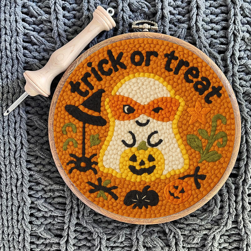 Naughty Ghost Punch Needle Kit - Creative Holiday Handicraft | Personalized Halloween Decor - image 9