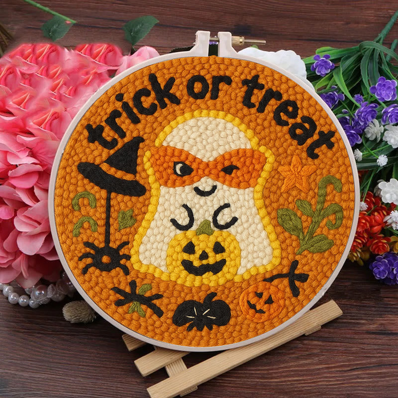 Naughty Ghost Punch Needle Kit - Creative Holiday Handicraft | Personalized Halloween Decor - image 6