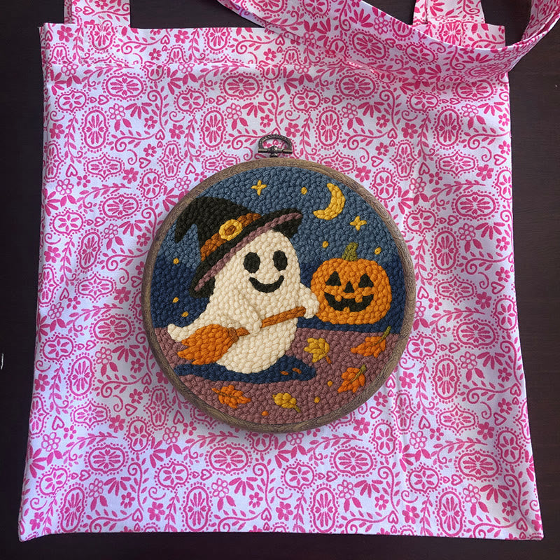 Happy Halloween Ghost Punch Needle Kit - Adorable Halloween Decor | Nice Holiday Handicraft  - image 10