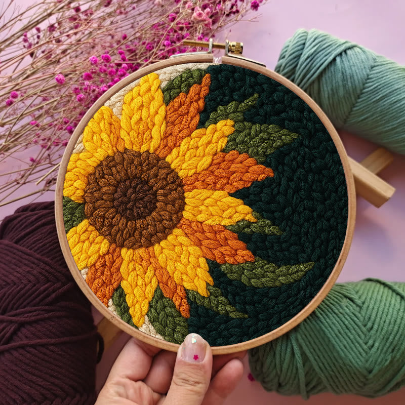  Sunflower Punch Needle Kit - Handmade Floral Craft | Perfect For Room Decor - image 6