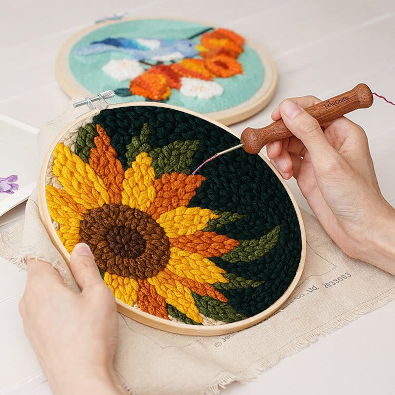  Sunflower Punch Needle Kit - Handmade Floral Craft | Perfect For Room Decor - image 2