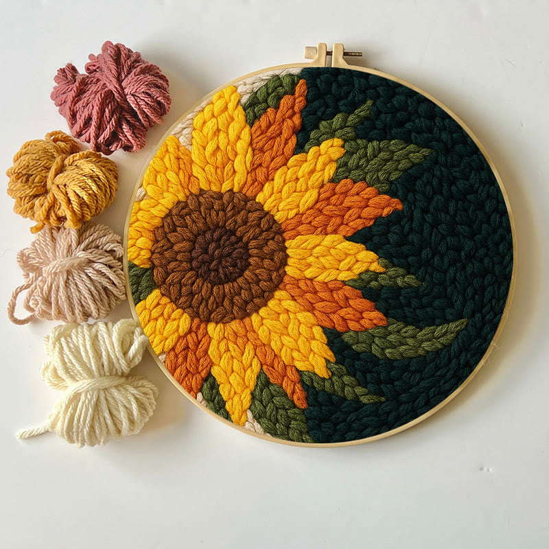  Sunflower Punch Needle Kit - Handmade Floral Craft | Perfect For Room Decor - image 4
