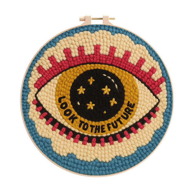 Look To The Future Punch Needle Kit - Decorative Needle Craft | Handmade Birthday Gifts For Friends  - 20cm*20cm - image 0