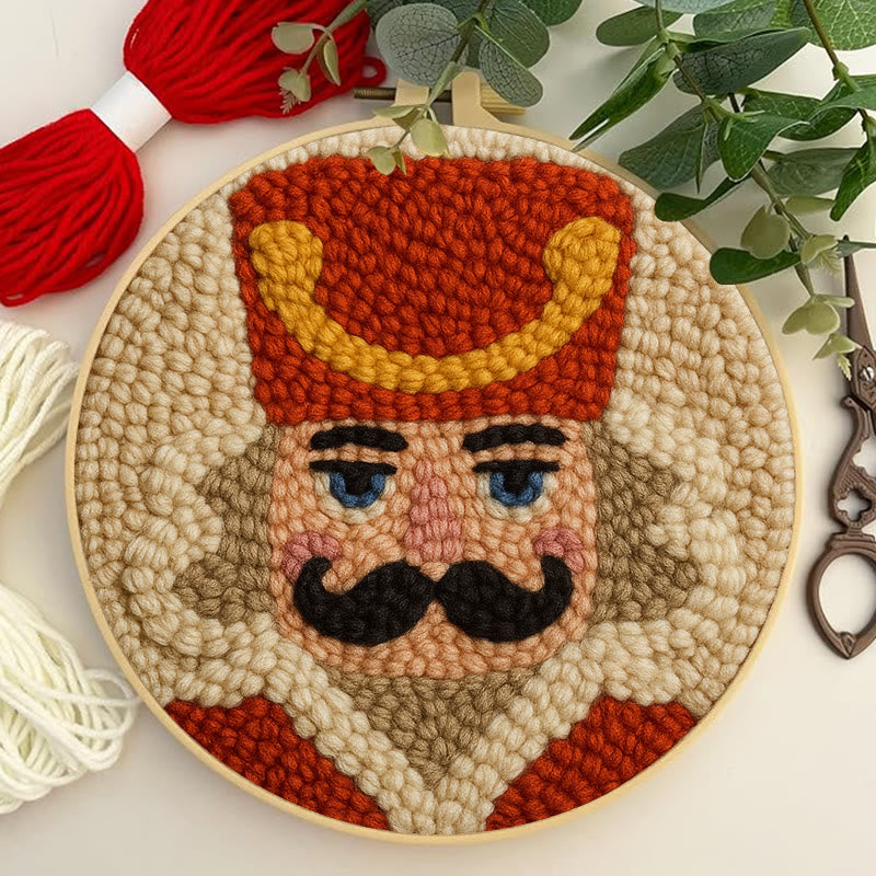 Christmas Soldier Punch Needle Kit - Christmas Tree Decor | Easy Handmade Craft - image 1