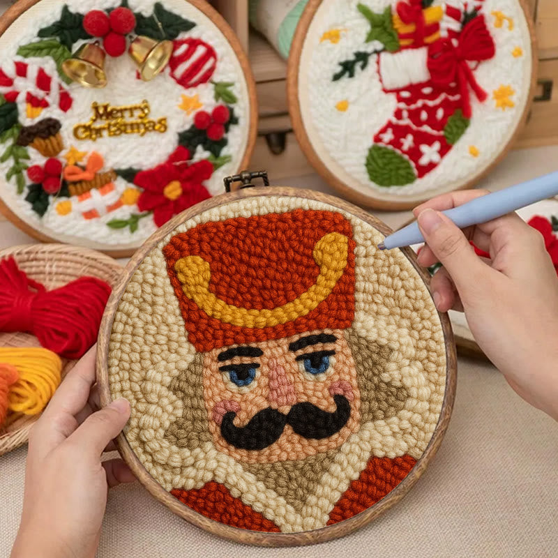 Christmas Soldier Punch Needle Kit - Christmas Tree Decor | Easy Handmade Craft - image 5