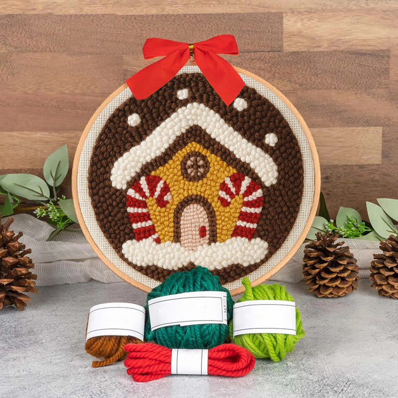 Gingerbread House Punch Needle Kit - Handmade Christmas Ornaments | Perfect For Christmas Coasters  - image 6