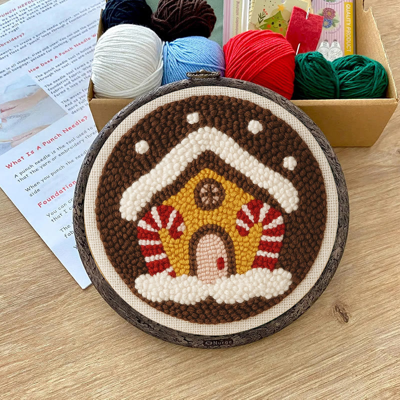 Gingerbread House Punch Needle Kit - Handmade Christmas Ornaments | Perfect For Christmas Coasters  - image 7