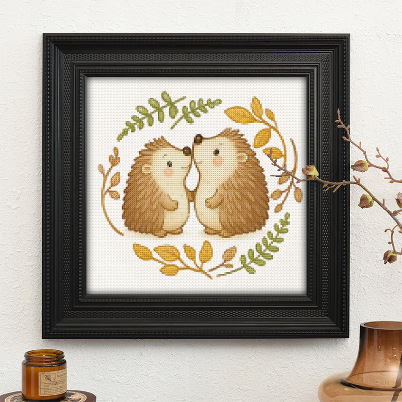  Cross Stitch Kit - Lovely Hedgehogs | Decorative Handmade Craft | Perfect Gift For Crafters - image 9