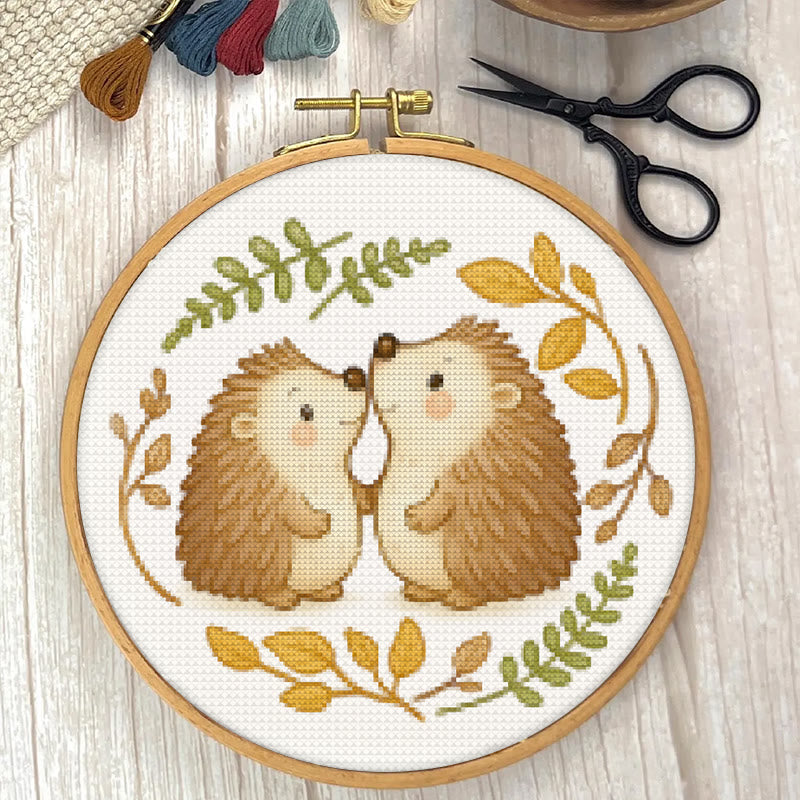  Cross Stitch Kit - Lovely Hedgehogs | Decorative Handmade Craft | Perfect Gift For Crafters - image 6