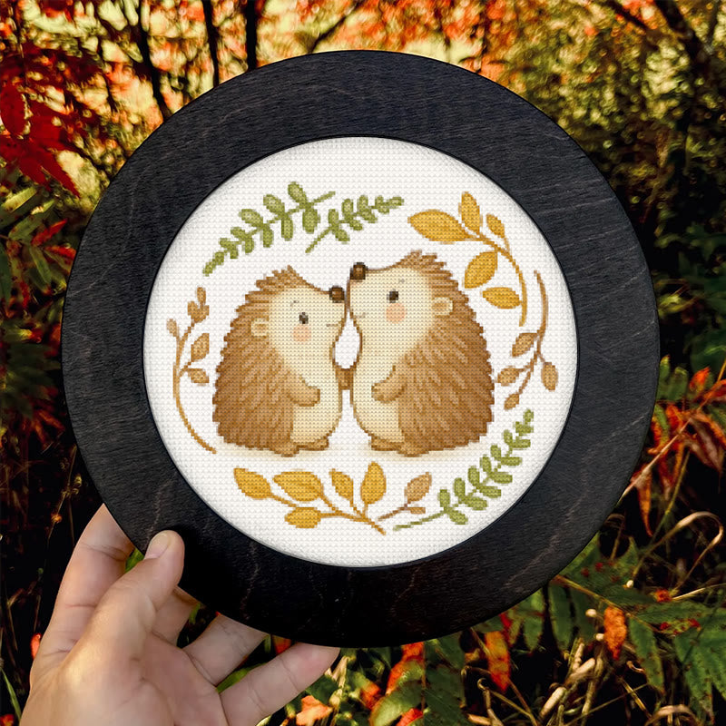  Cross Stitch Kit - Lovely Hedgehogs | Decorative Handmade Craft | Perfect Gift For Crafters - image 8