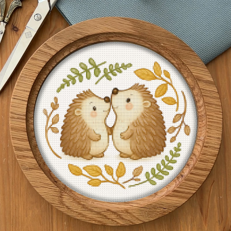  Cross Stitch Kit - Lovely Hedgehogs | Decorative Handmade Craft | Perfect Gift For Crafters - image 5