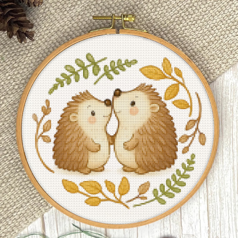  Cross Stitch Kit - Lovely Hedgehogs | Decorative Handmade Craft | Perfect Gift For Crafters - image 7