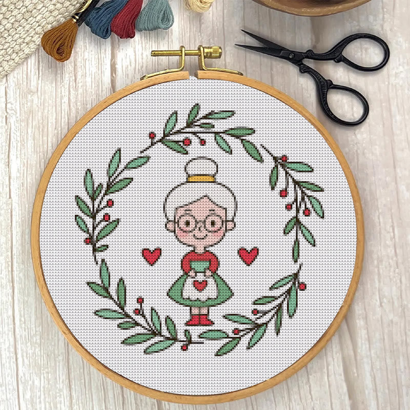  Cross Stitch Kit - Dear Grandma | Unique Handmade Craft | Perfect Birthday Gifts For Her - image 1