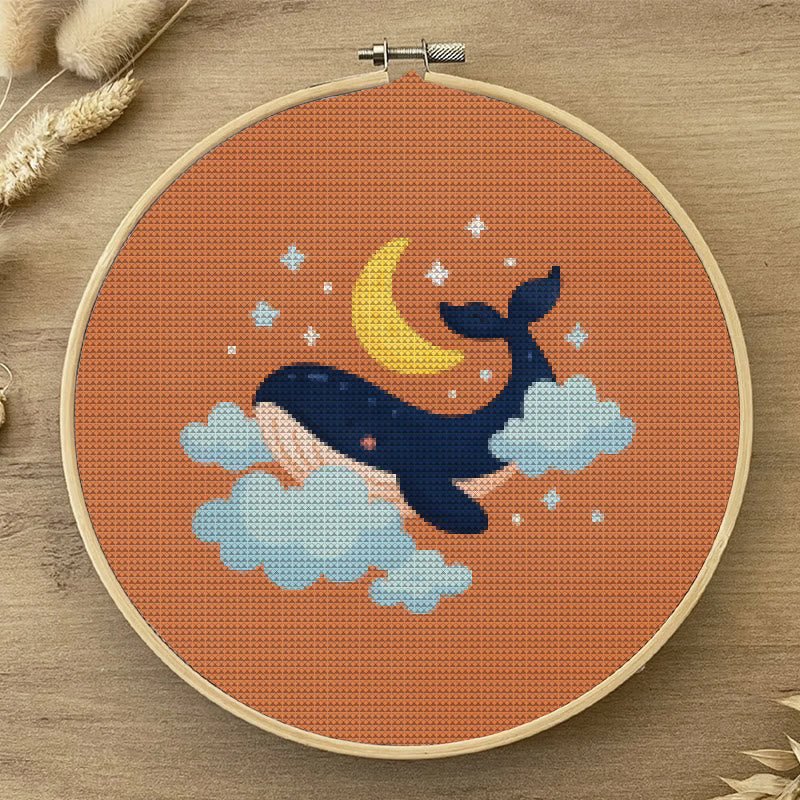  Cross Stitch Kit - Whale In The Cloud | Easy Needlework Craft | Perfect For Home Decor - image 2