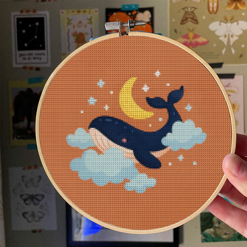  Cross Stitch Kit - Whale In The Cloud | Easy Needlework Craft | Perfect For Home Decor - image 3