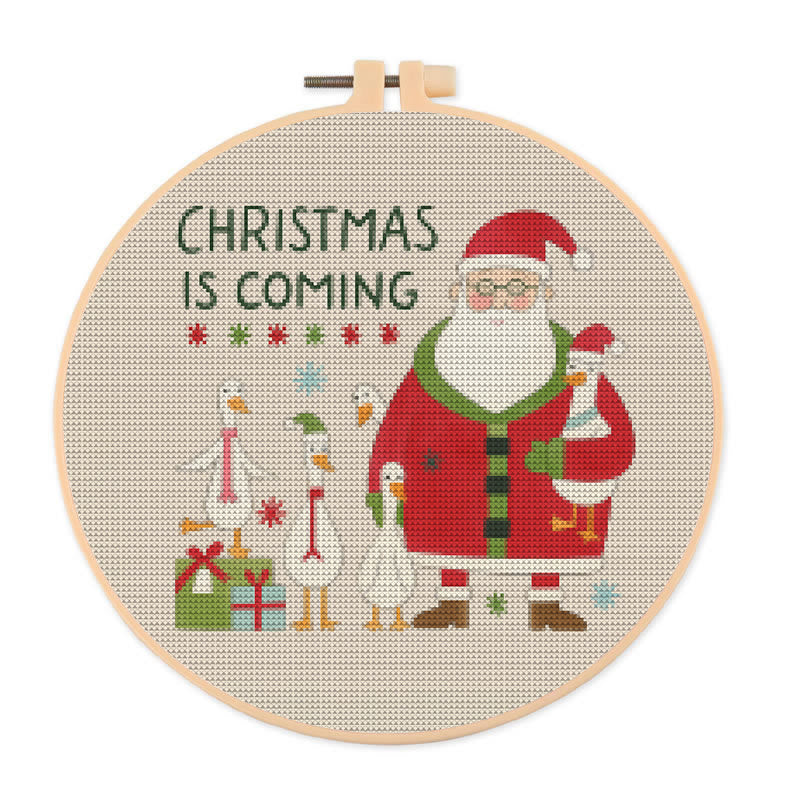  Cross Stitch Kit - Christmas Advent  | Diy Christmas Handicraft | Festival Stitch Artwork - 20×20cm - image 0