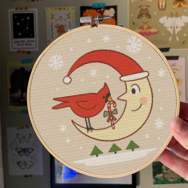  Cross Stitch Kit - Christmas Eve | Christmas Cardinal Needlework | Diy Festival Gifts - image 3