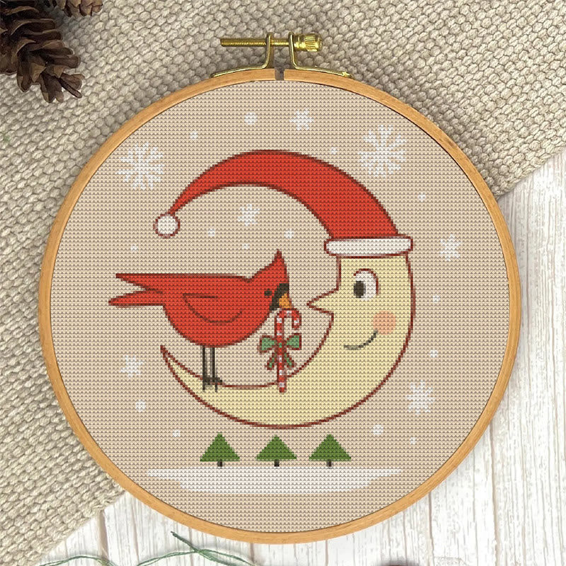  Cross Stitch Kit - Christmas Eve | Christmas Cardinal Needlework | Diy Festival Gifts - image 4