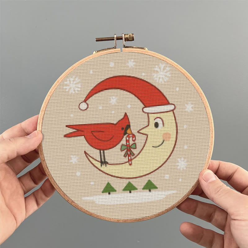  Cross Stitch Kit - Christmas Eve | Christmas Cardinal Needlework | Diy Festival Gifts - image 1