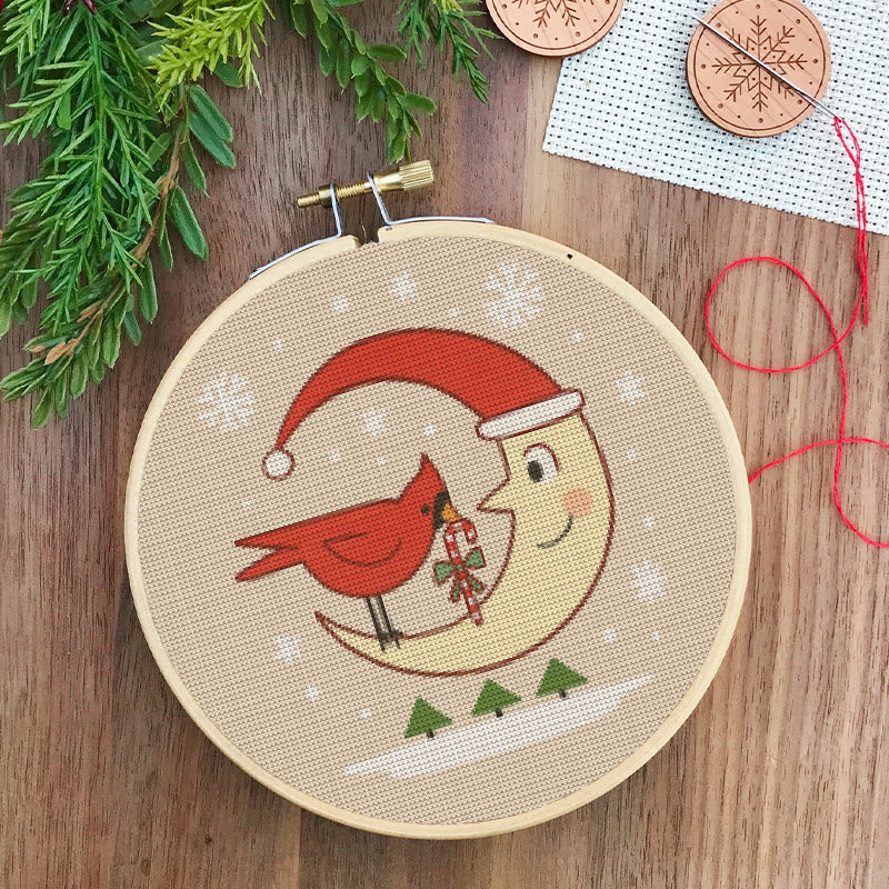  Cross Stitch Kit - Christmas Eve | Christmas Cardinal Needlework | Diy Festival Gifts - image 5