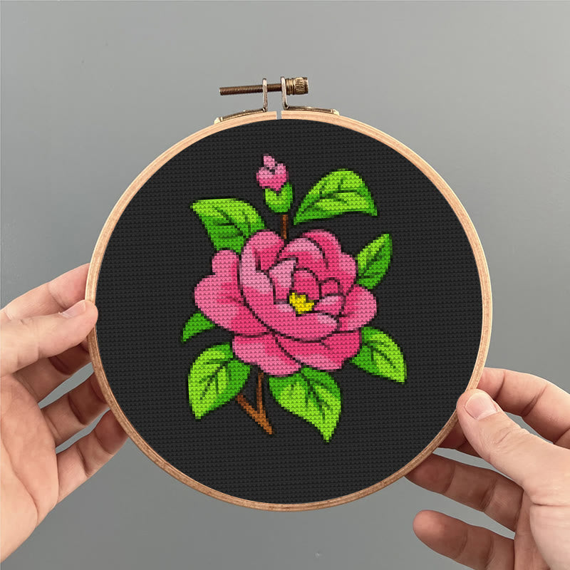  Cross Stitch Kit - Blooming Rose | Diy Floral Handicraft | Office Wall Decorations - image 4