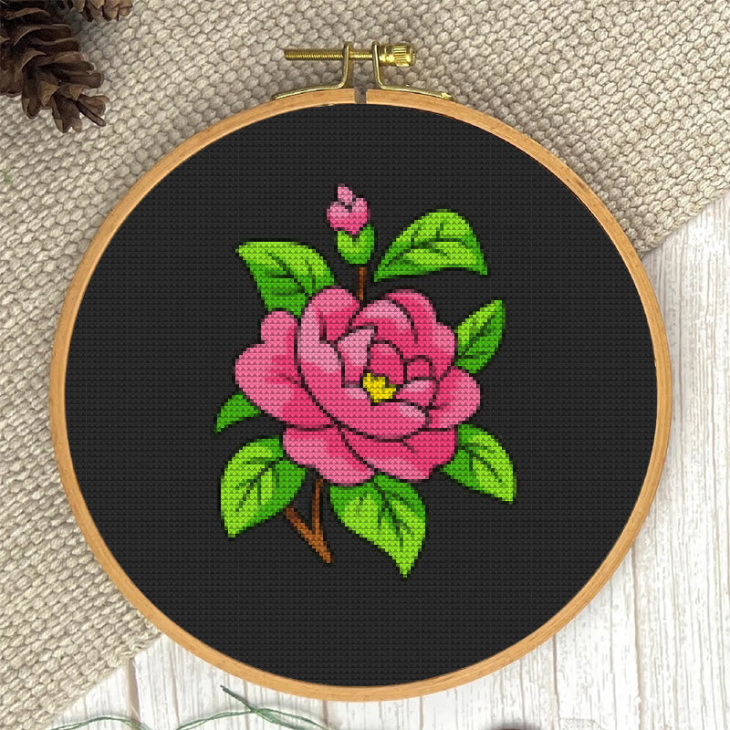  Cross Stitch Kit - Blooming Rose | Diy Floral Handicraft | Office Wall Decorations - image 8