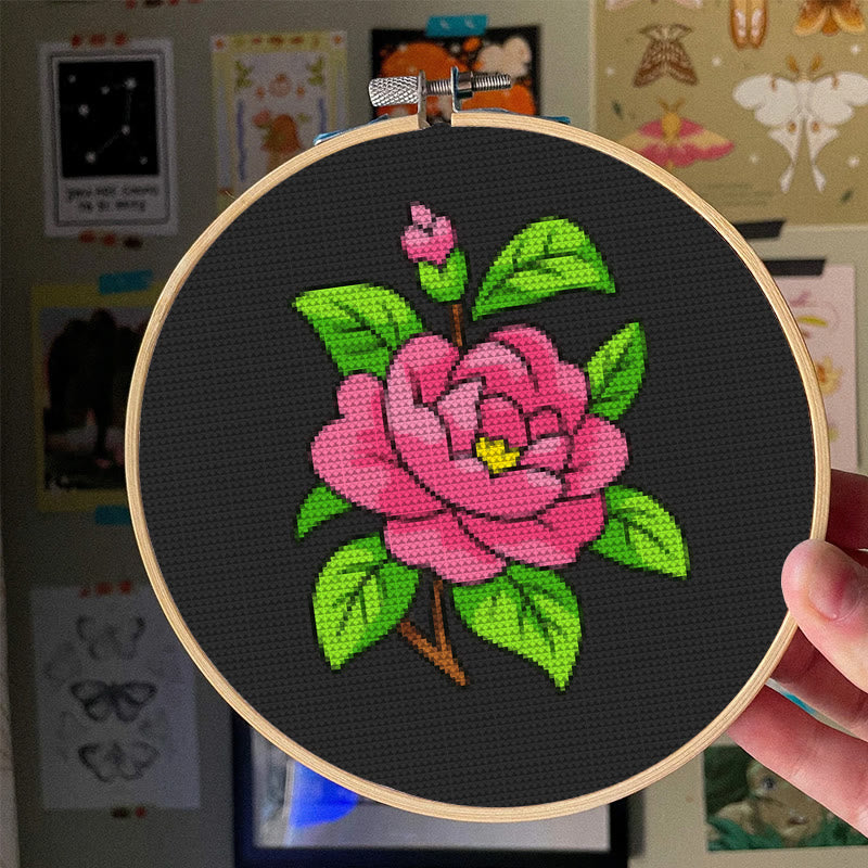  Cross Stitch Kit - Blooming Rose | Diy Floral Handicraft | Office Wall Decorations - image 7