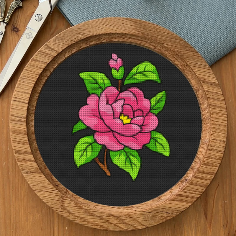  Cross Stitch Kit - Blooming Rose | Diy Floral Handicraft | Office Wall Decorations - image 5