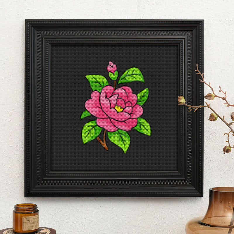  Cross Stitch Kit - Blooming Rose | Diy Floral Handicraft | Office Wall Decorations - image 9