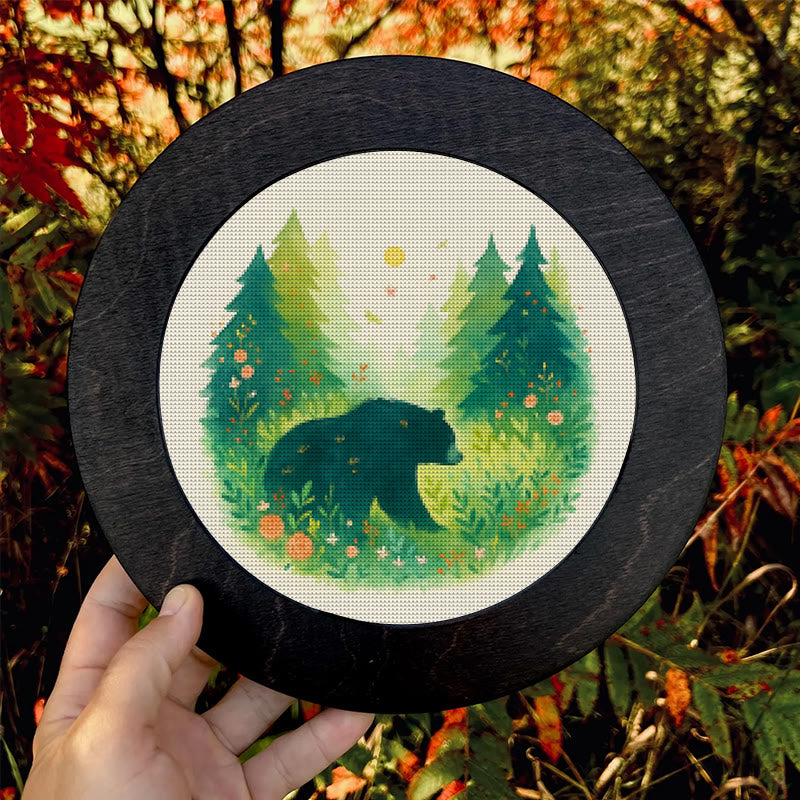  Cross Stitch Kit - Bear In The Forest | Unique Sewing Collection | Charming Landscape Craft  - image 8