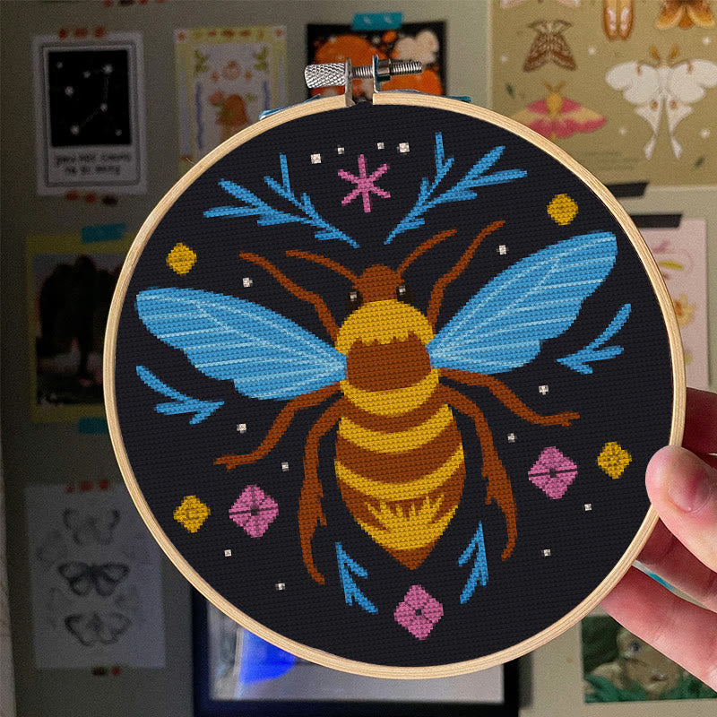  Cross Stitch Kit - Fantasy Bee | Diy Insect Handicraft | Unique Hanging Ornament  - image 7