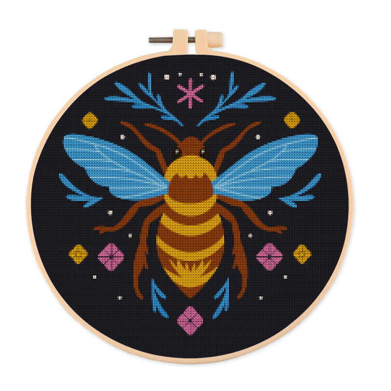  Cross Stitch Kit - Fantasy Bee | Diy Insect Handicraft | Unique Hanging Ornament  - 20×20cm - image 0