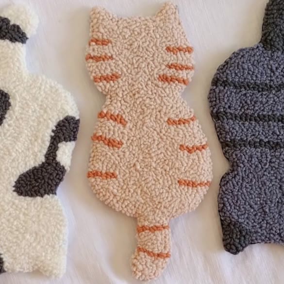 Punch Needle Cat Series Coaster Kits - Cat Lovers Birthday Gift | Diy Fridge Magnets | Perfect For Home Decor - J  - image 7