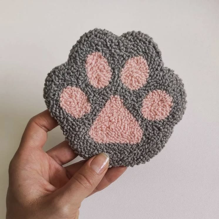 Punch Needle Cat Series Coaster Kits - Cat Lovers Birthday Gift | Diy Fridge Magnets | Perfect For Home Decor - H  - image 5