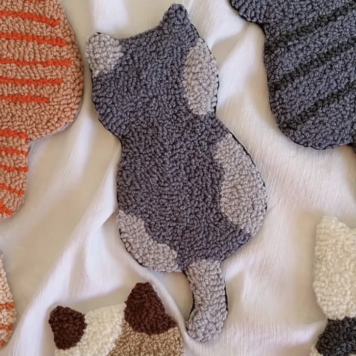 Punch Needle Cat Series Coaster Kits - Cat Lovers Birthday Gift | Diy Fridge Magnets | Perfect For Home Decor - M  - image 10