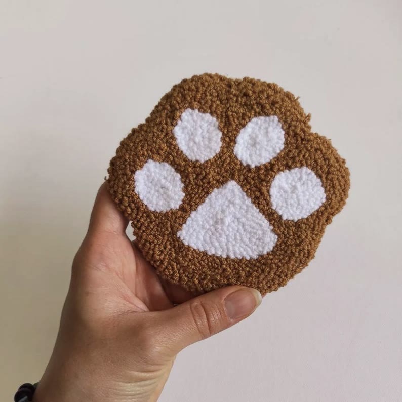 Punch Needle Cat Series Coaster Kits - Cat Lovers Birthday Gift | Diy Fridge Magnets | Perfect For Home Decor - G  - image 4