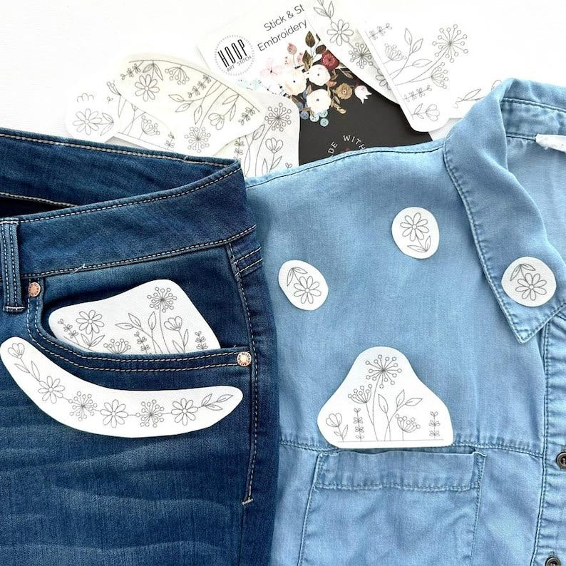  Floral Stick And Stitch Patterns | Perfect For Decorating Cloths | Beginner Embroidery Stitch - image 0