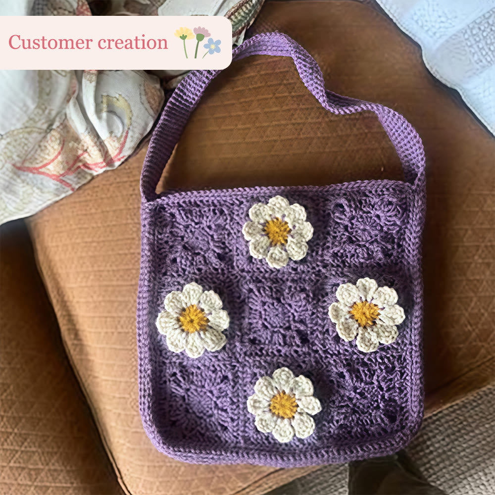 Diy Handmade 3d Flower Coasters Crochet Kit - Floral Granny Square Craft  | Perfect For Diy Project  - image 4