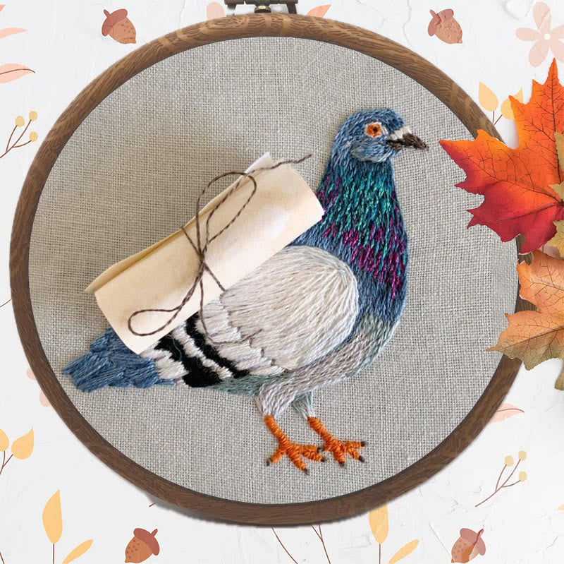 Rubbyoo Embroidery Kit - Carrier Pigeon | Diy Bird Handicraft | Creative Home Decor - image 4
