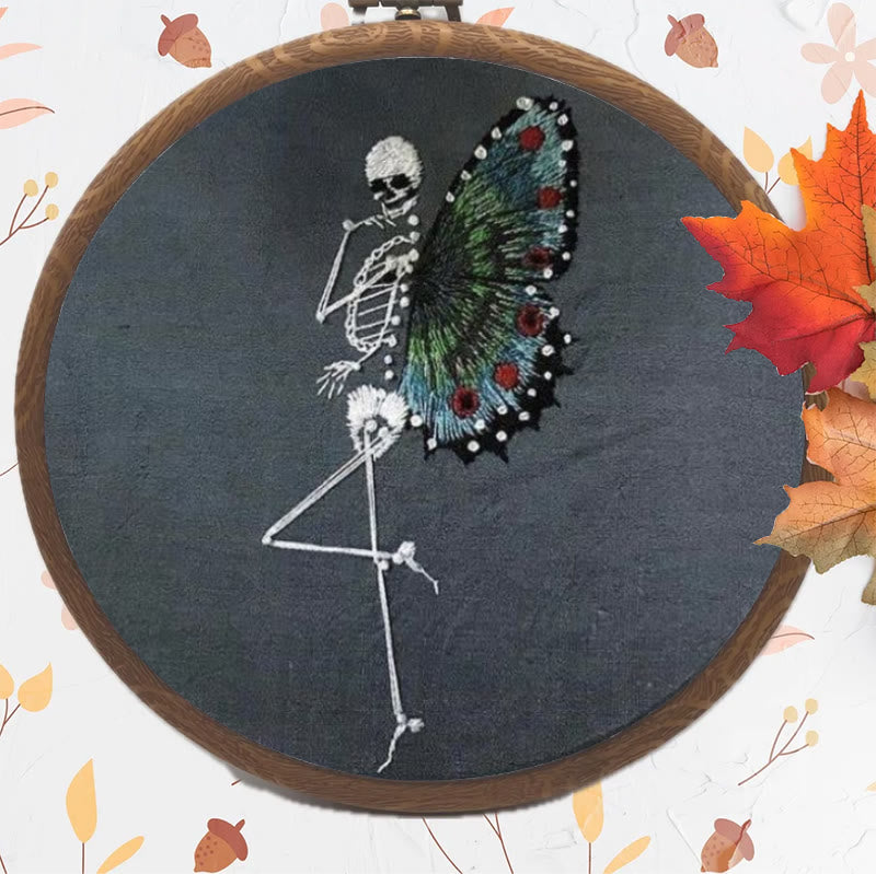 Rubbyoo Embroidery Kit - Skeleton Butterfly | Delicate Needle Artwork | Nice For Beginner - image 3