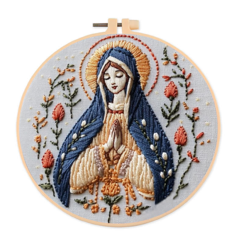 Rubbyoo Embroidery Kit - Virgin Mary | Catholic Religious Handicraft | Perfect For Christian Gift  - 20*20cm - image 0