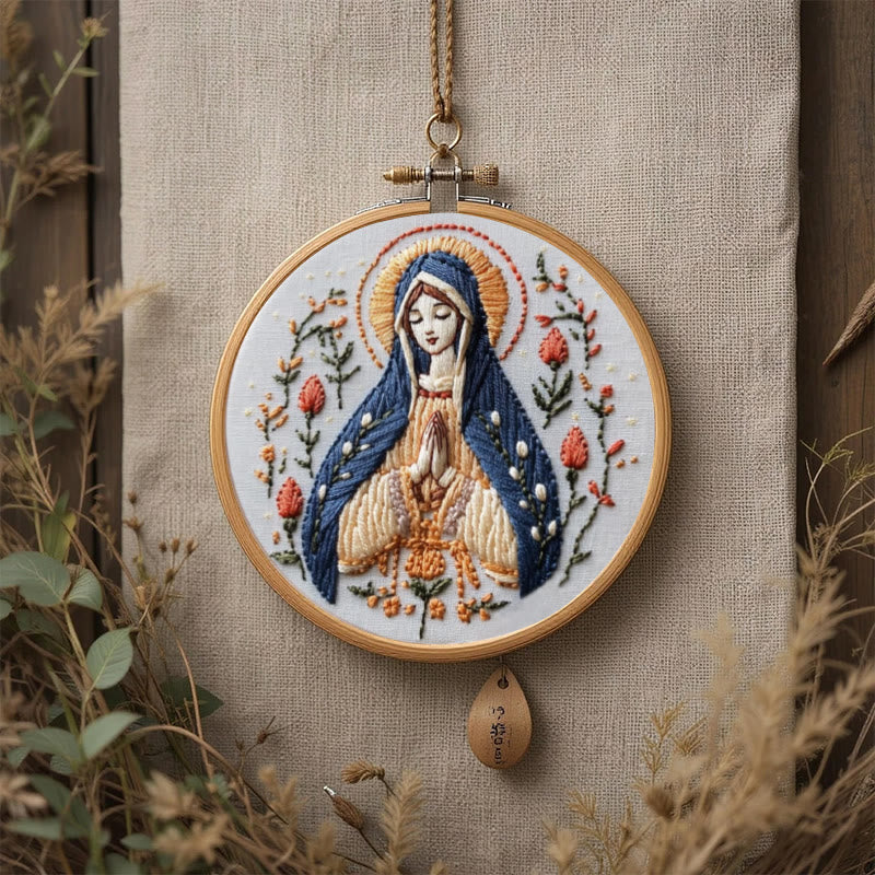 Rubbyoo Embroidery Kit - Virgin Mary | Catholic Religious Handicraft | Perfect For Christian Gift  - image 4