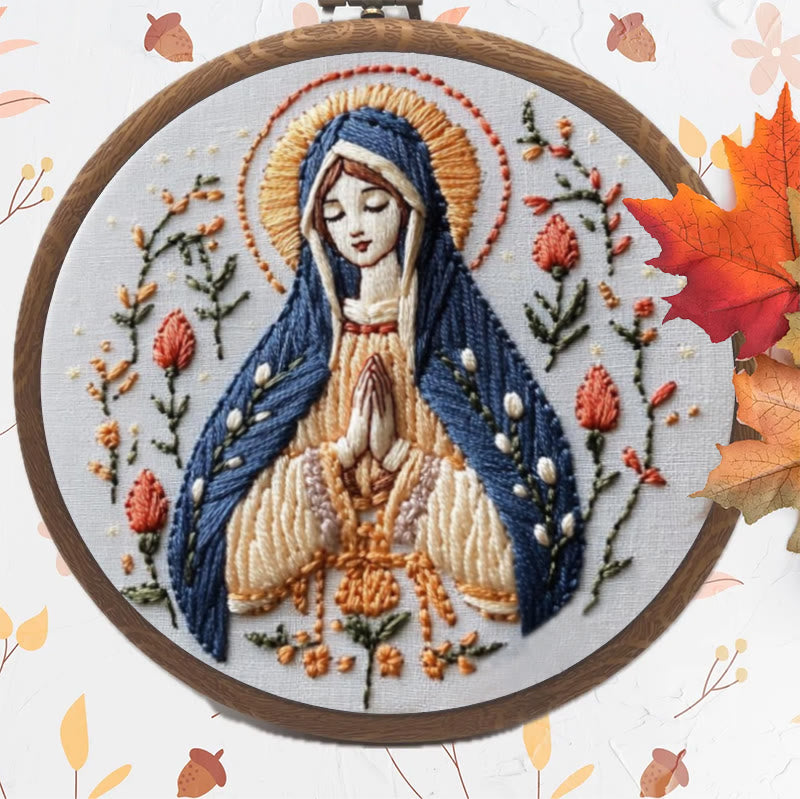 Rubbyoo Embroidery Kit - Virgin Mary | Catholic Religious Handicraft | Perfect For Christian Gift  - image 1