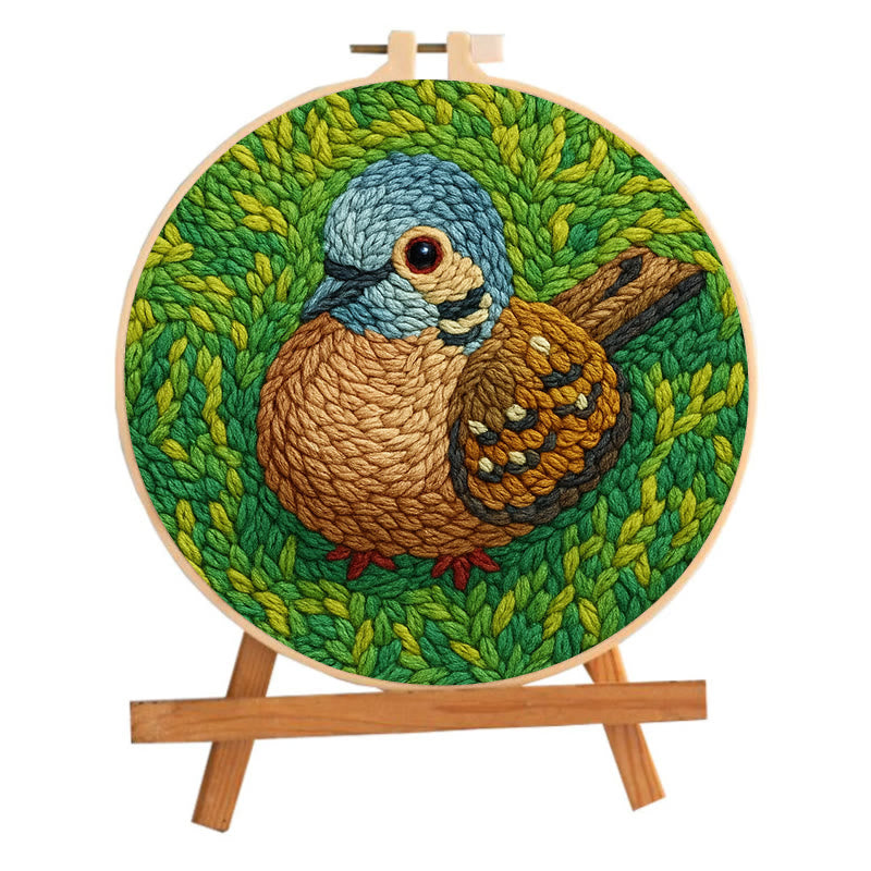 Little Sparrow Punch Needle Kit - Animal Yarn Craft | Relaxing Handmade Artwork - image 9