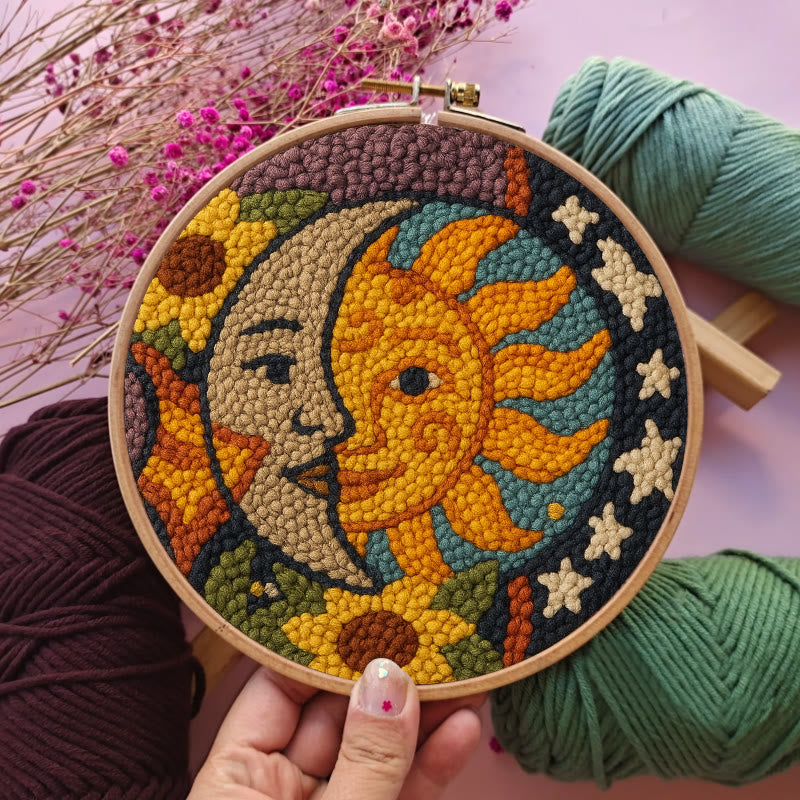 Sun And Moon Punch Needle Kit - Creative Yarn Decor | Perfect Gifts For Crafter  - image 3
