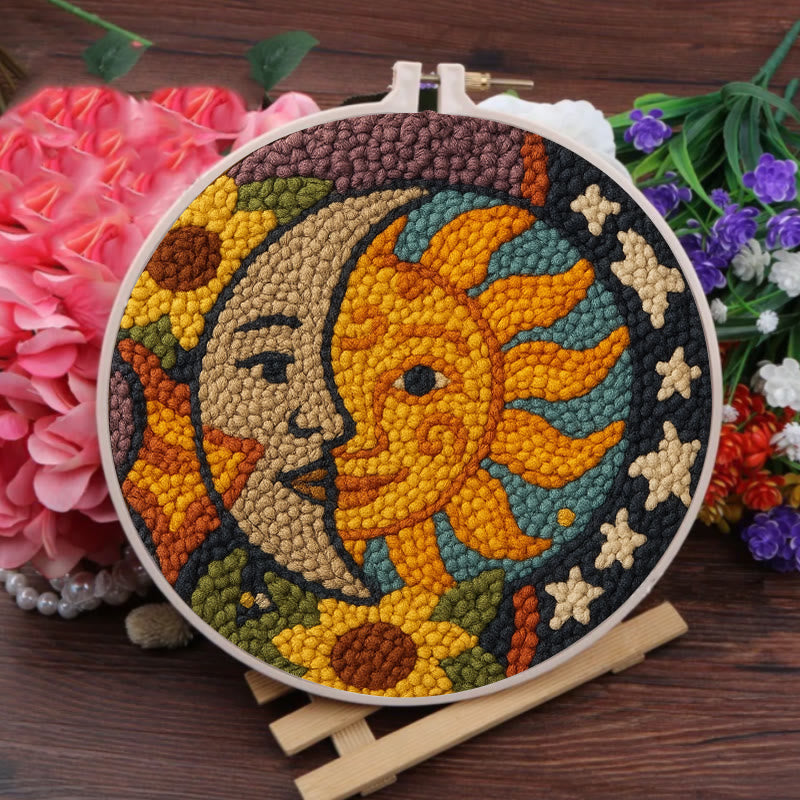 Sun And Moon Punch Needle Kit - Creative Yarn Decor | Perfect Gifts For Crafter  - image 2