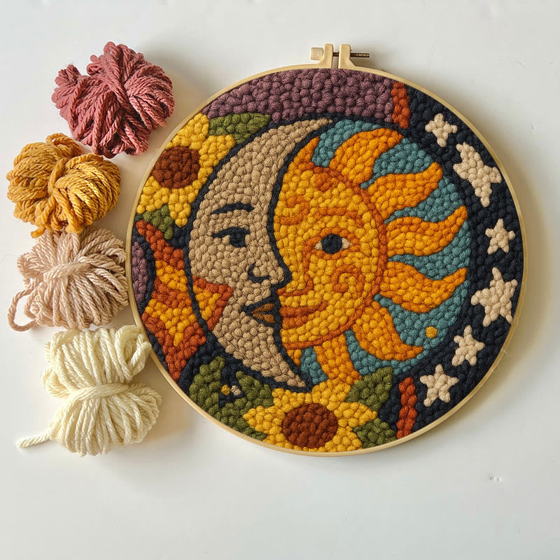 Sun And Moon Punch Needle Kit - Creative Yarn Decor | Perfect Gifts For Crafter  - image 6